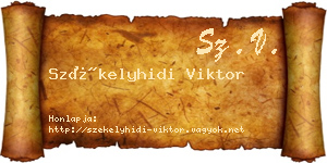 Székelyhidi Viktor névjegykártya