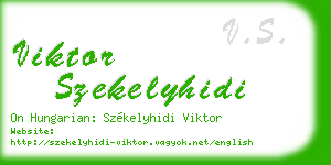 viktor szekelyhidi business card