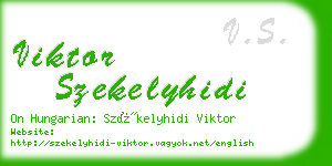viktor szekelyhidi business card
